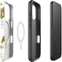 White Scattered Marble iPhone 16 Pro Magsafe Impact Case
